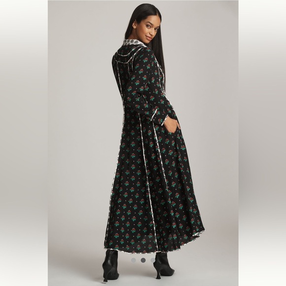 🌟LAST ONE🌟 Anthropologie NWT Long-Sleeve Midi Shirt Dress size S. - Picture 3 of 13